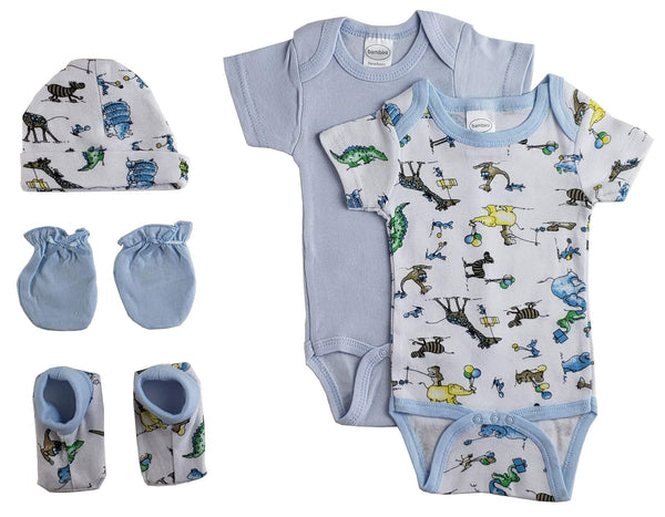 Newborn Baby Boys 5 Pc  Baby Shower Gift Set Ls_0075 - Infant Wear