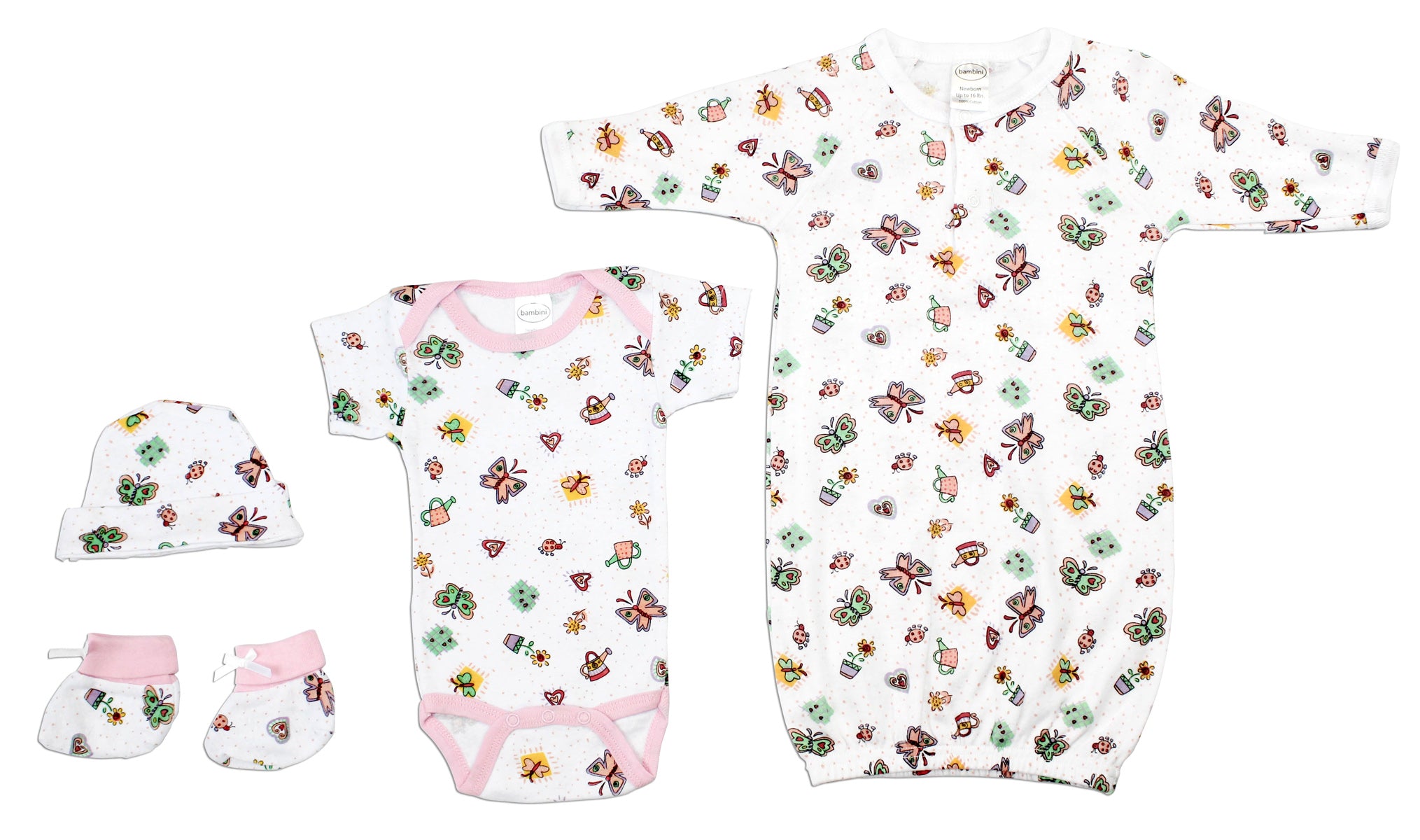 Newborn Baby Girls 4 Pc  Baby Shower Gift Set Ls_0086 - GreatEagleInc