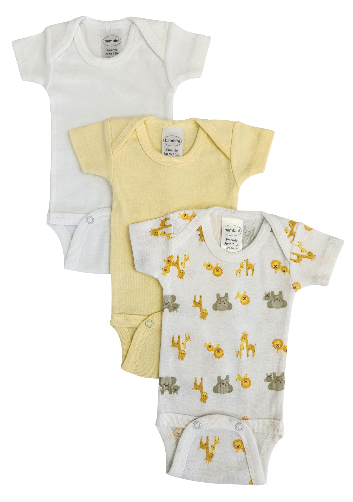 Baby Boy, Baby Girl, Unisex Short Sleeve Onezies Variety (pack Of 3) Nc_0235 - GreatEagleInc