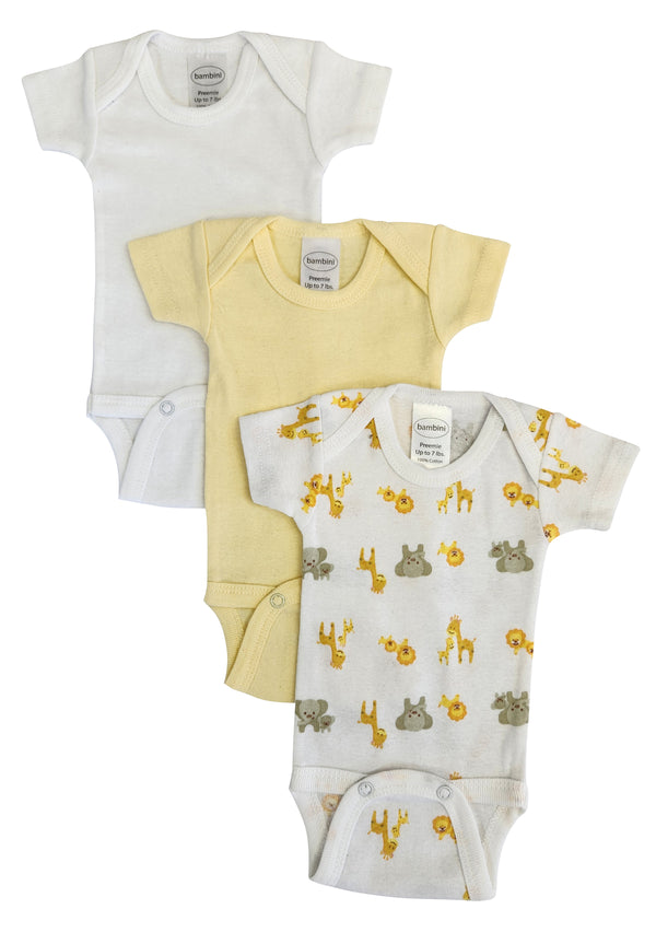 Baby Boy, Baby Girl, Unisex Short Sleeve Onezies Variety (pack Of 3) Nc_0235 - GreatEagleInc