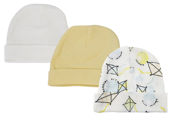 Baby Boy, Baby Girl, Unisex Infant Caps (pack Of 3) Nc_0327 - GreatEagleInc
