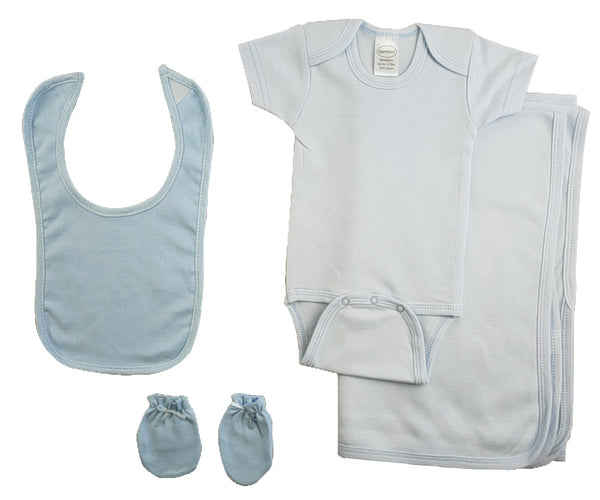 Blue 4 Piece Baby Clothes Set Cs_0181 - GreatEagleInc
