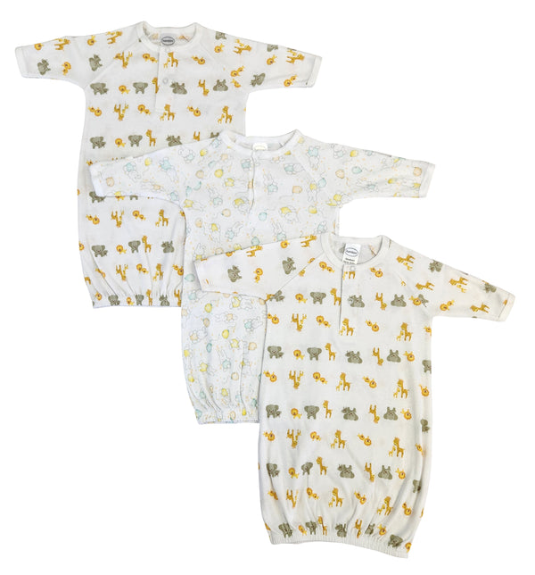 Unisex Newborn Baby 3 Piece Gown Set Nc_0781 - GreatEagleInc