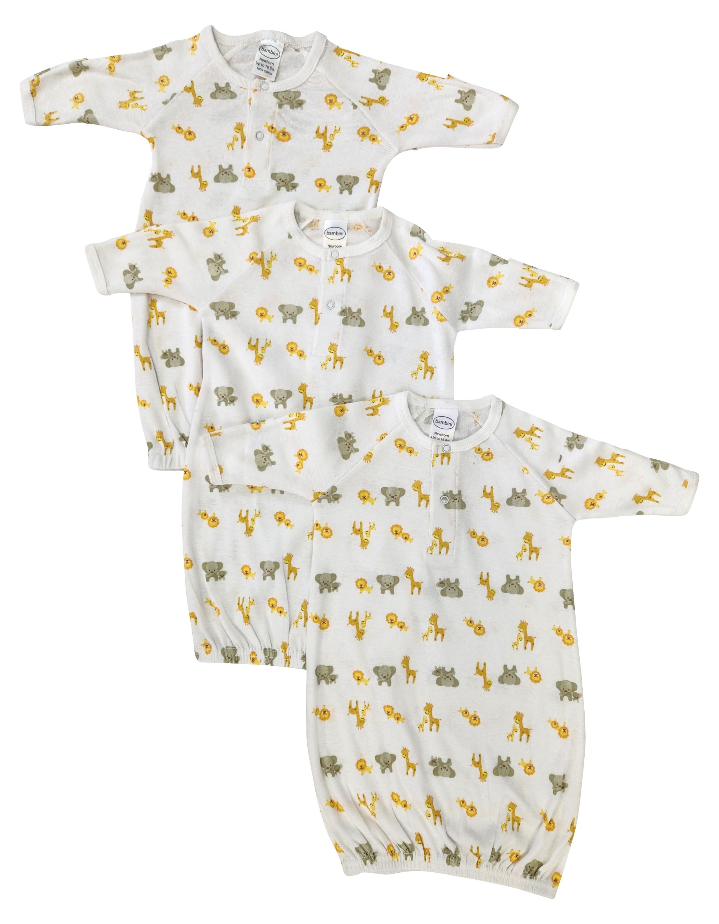 Unisex Newborn Baby 3 Piece Gown Set Nc_0771 - GreatEagleInc