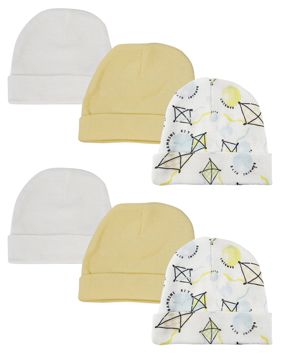 Baby Boy, Baby Girl, Unisex Infant Caps (pack Of 6) Nc_0361 - GreatEagleInc