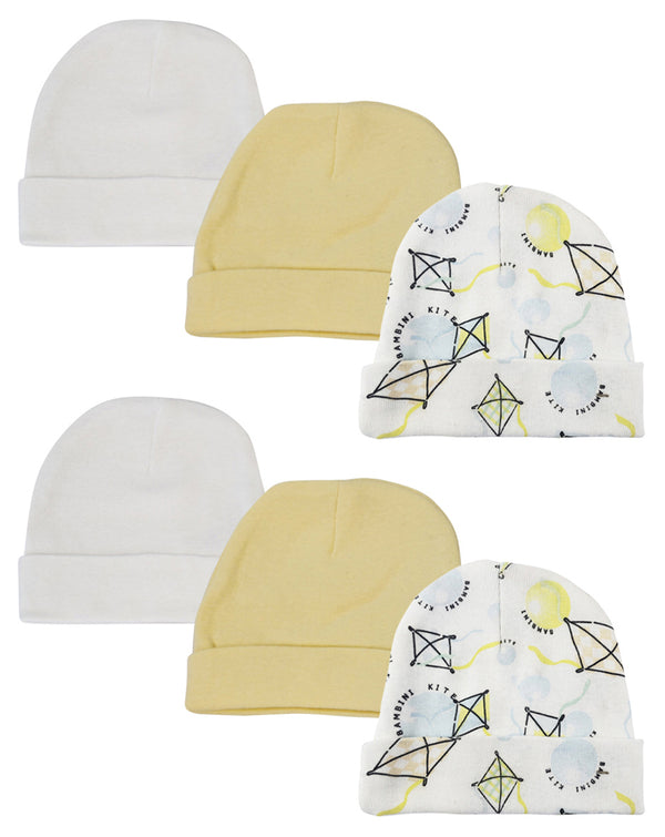Baby Boy, Baby Girl, Unisex Infant Caps (pack Of 6) Nc_0361 - GreatEagleInc