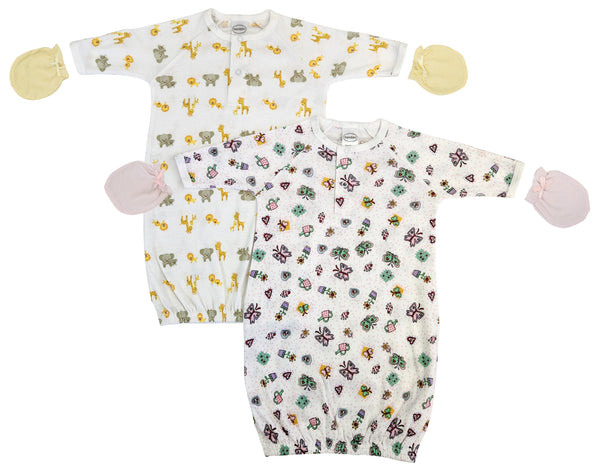 Newborn Baby Girls 4 Piece Gown Set Nc_0774 - GreatEagleInc