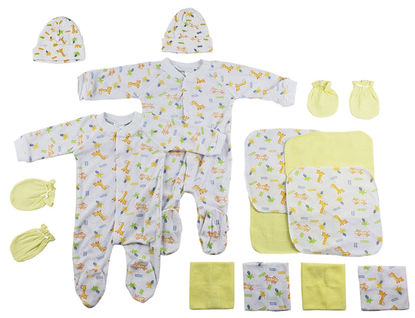 Sleep-n-plays, Caps, Mittens And Washcloths - 14 Pc Set Cs_0037 - GreatEagleInc