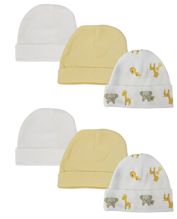 Baby Boy, Baby Girl, Unisex Infant Caps (pack Of 6) Nc_0388 - Infant Wear