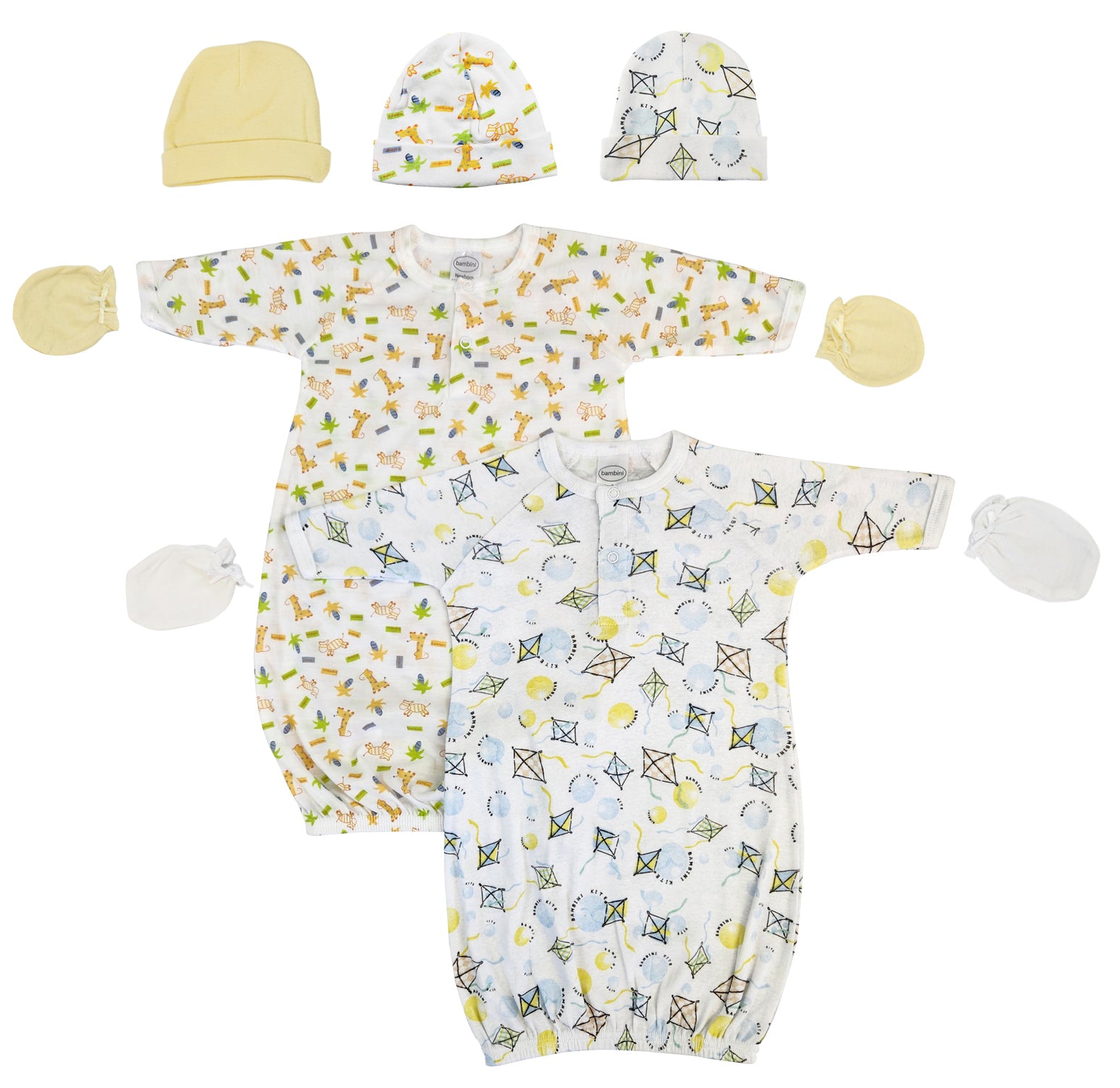 Unisex Newborn Baby 7 Piece Gown Set Nc_0750 - GreatEagleInc