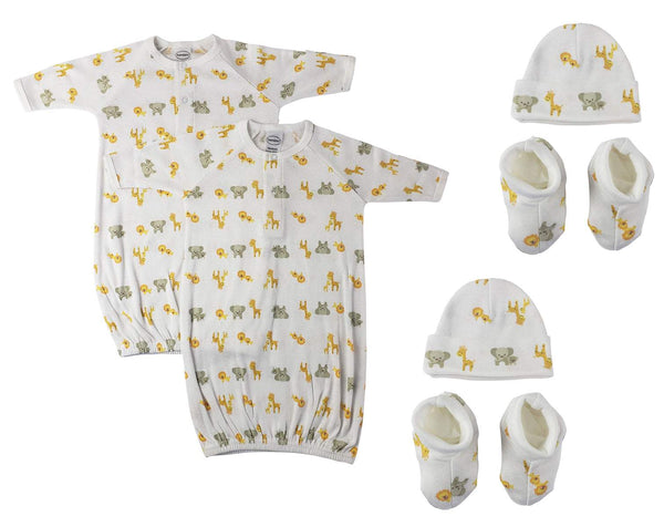 Unisex Newborn Baby 6 Piece Gown Set Nc_0767 - Infant Wear