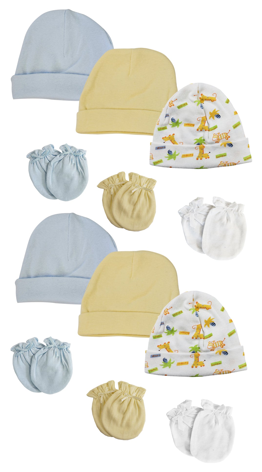 Baby Boy Infant Caps And Mittens (pack Of 12) Nc_0317 - GreatEagleInc