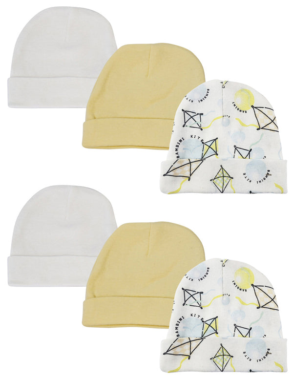 Baby Boy, Baby Girl, Unisex Infant Caps (pack Of 6) Nc_0328 - GreatEagleInc