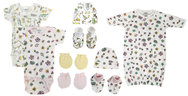 Newborn Baby Girl 9 Pc  Sets Nc_0612 - GreatEagleInc