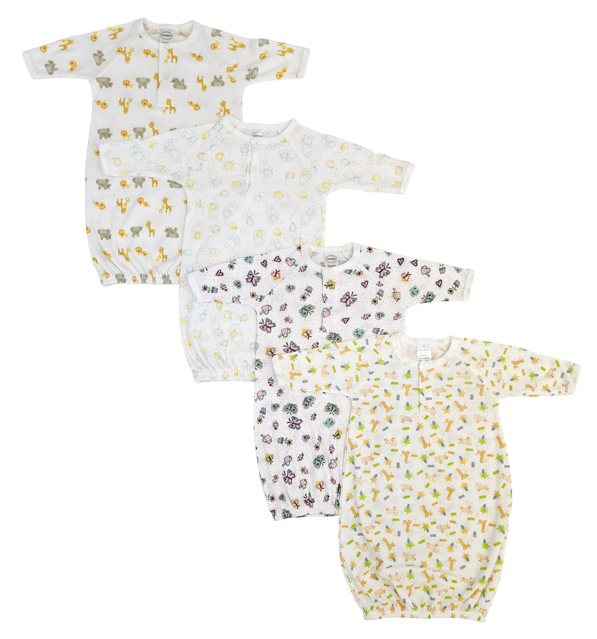 Unisex Newborn Baby 4 Piece Gown Set Nc_0745 - GreatEagleInc
