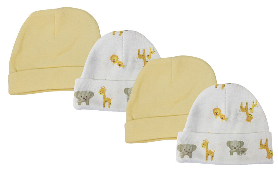 Baby Boy, Baby Girl, Unisex Infant Caps (pack Of 4) Nc_0392 - GreatEagleInc