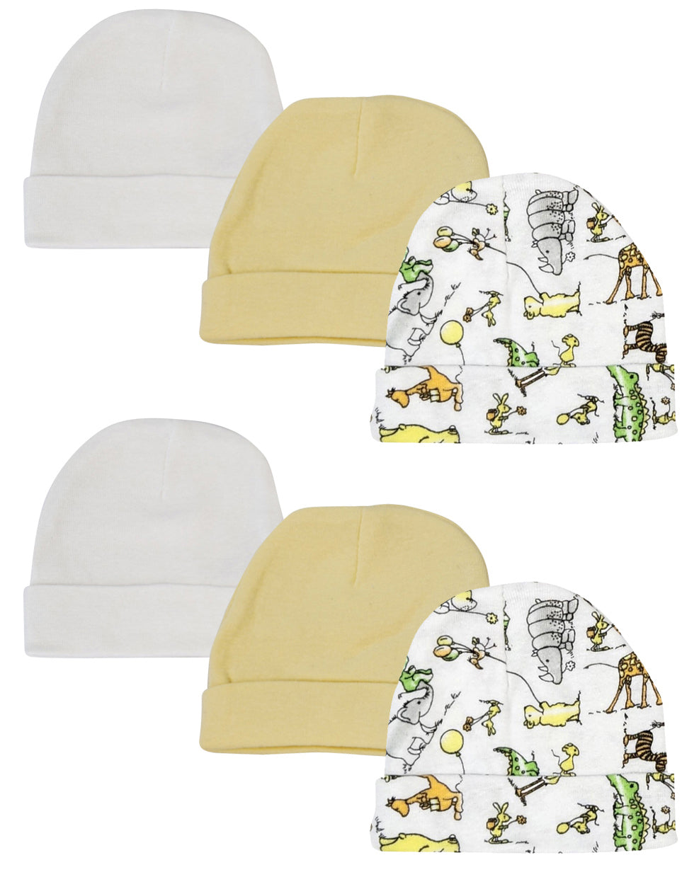 Baby Boy, Baby Girl, Unisex Infant Caps (pack Of 6) Nc_0301 - GreatEagleInc