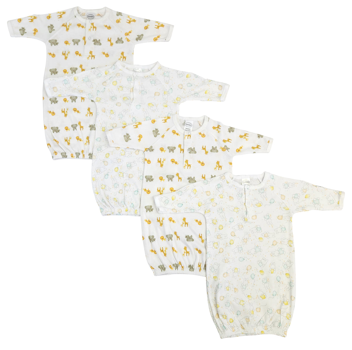 Unisex Newborn Baby 4 Piece Gown Set Nc_0782 - GreatEagleInc