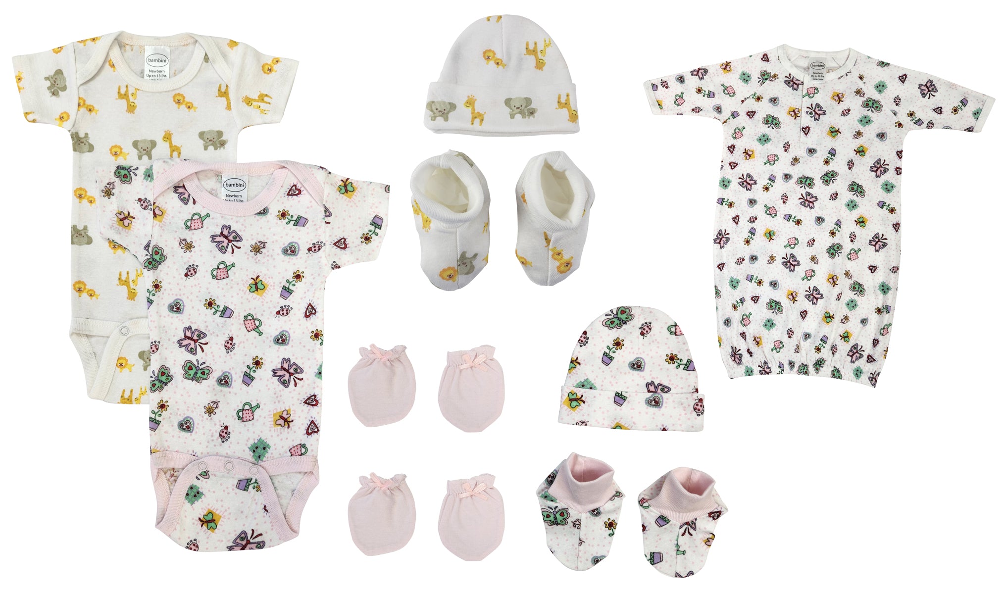 Newborn Baby Girl 9 Pc  Sets Nc_0635 - GreatEagleInc