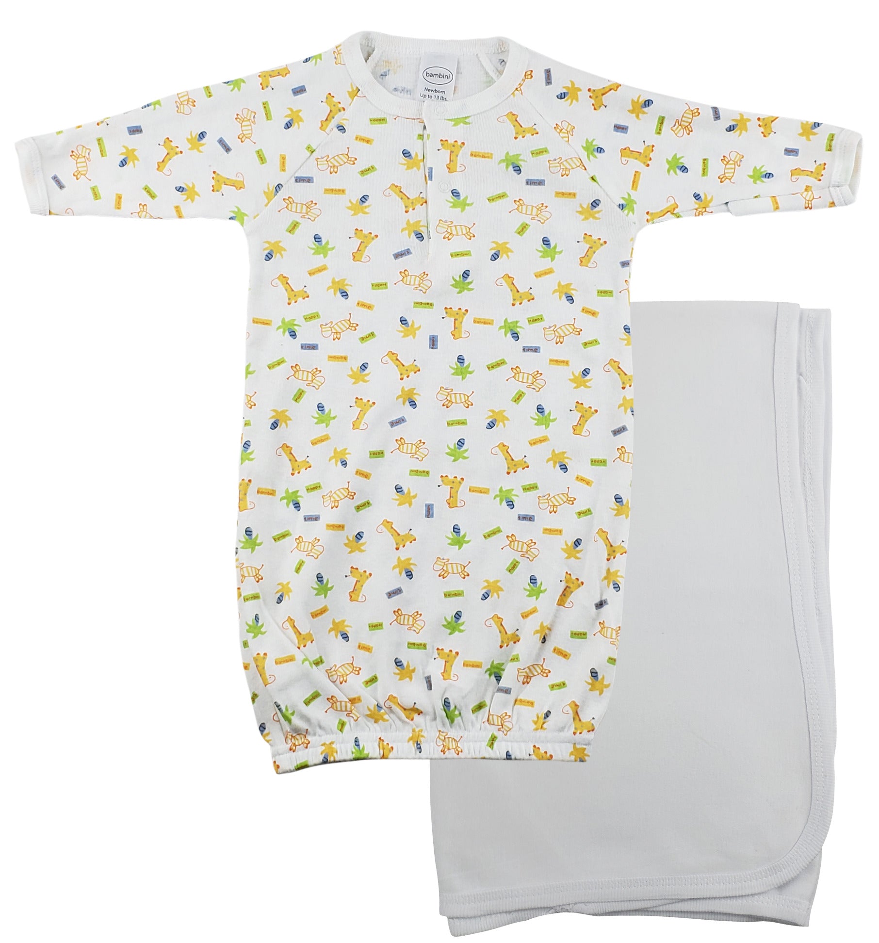 Print Infant Gown And Recieving Blanket Cs_0097 - GreatEagleInc