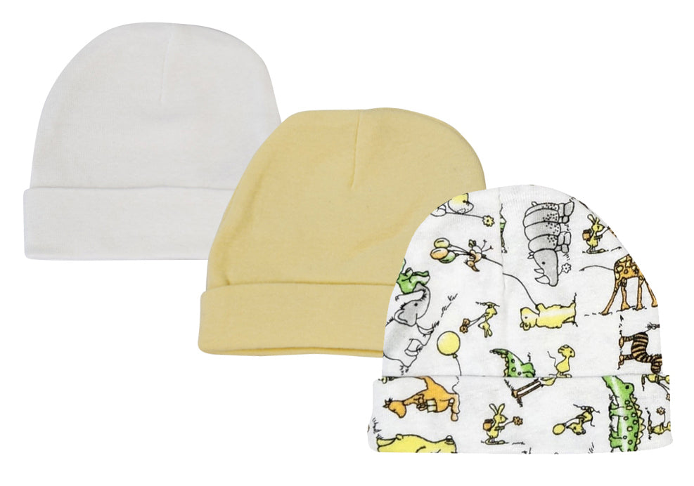 Baby Boy, Baby Girl, Unisex Infant Caps (pack Of 3) Nc_0300 - GreatEagleInc