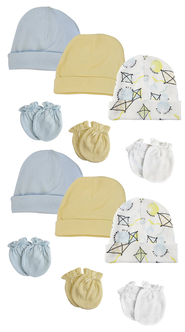 Baby Boys Caps And Mittens (pack Of 12) Nc_0349 - Infant Wear