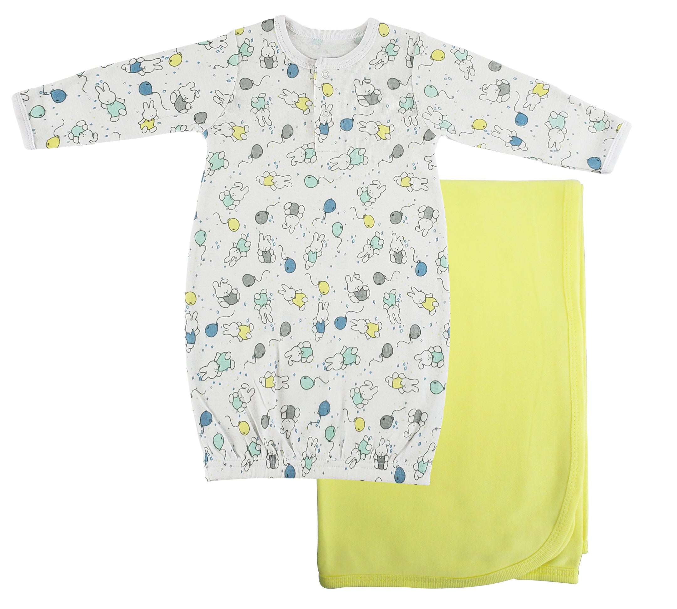 Print Infant Gown And Recieving Blanket Cs_0104 - GreatEagleInc