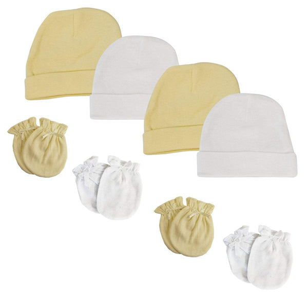 Baby Boy, Baby Girl, Unisex Infant Caps And Mittens (pack Of 8) Nc_0400 - Infant Wear