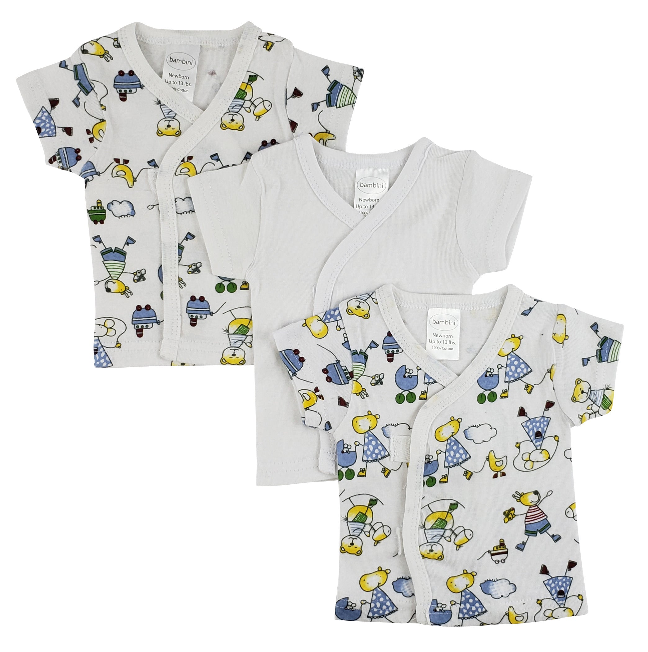 White Side Snap Short Sleeve Shirt - 3 Pack Cs_0201 - GreatEagleInc