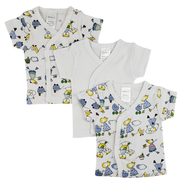 White Side Snap Short Sleeve Shirt - 3 Pack Cs_0201 - GreatEagleInc