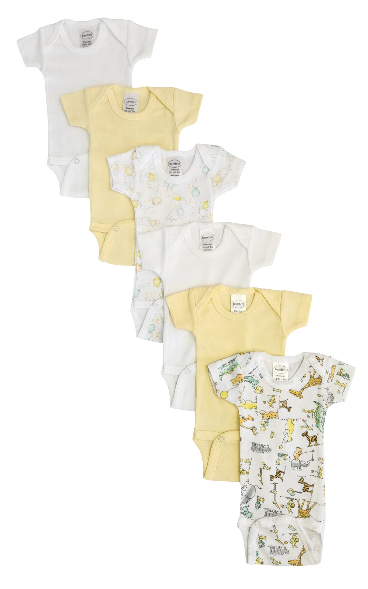 Baby Boy, Baby Girl, Unisex Short Sleeve Onezies Variety (pack Of 6) Nc_0240 - GreatEagleInc