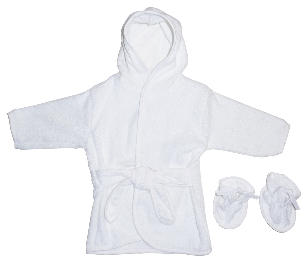 White Terry Robe With Booties 960w - GreatEagleInc