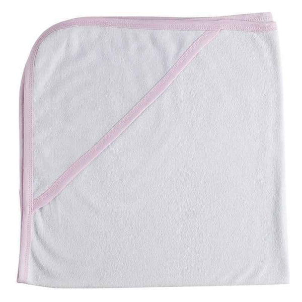 Hooded Towel With Pink Binding  021bp