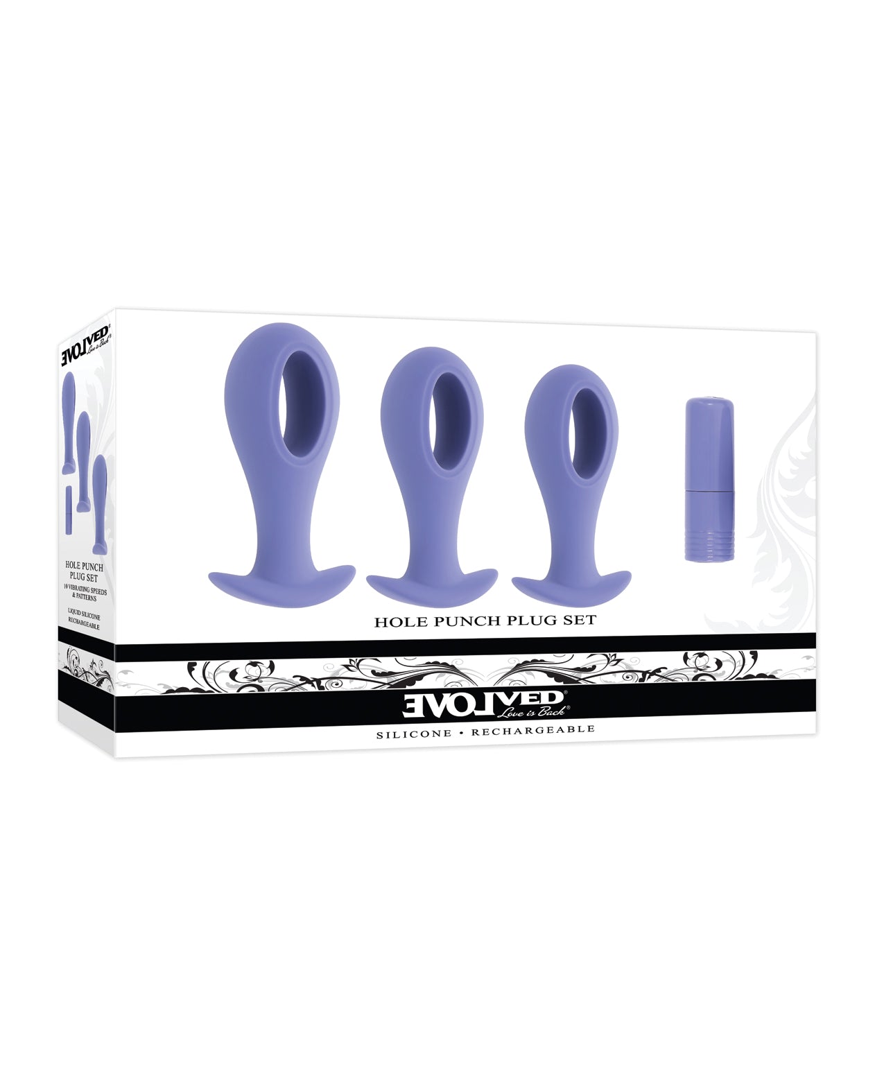Evolved Hole Punch Anal Plug Set - Purple Set of 3 Default Title