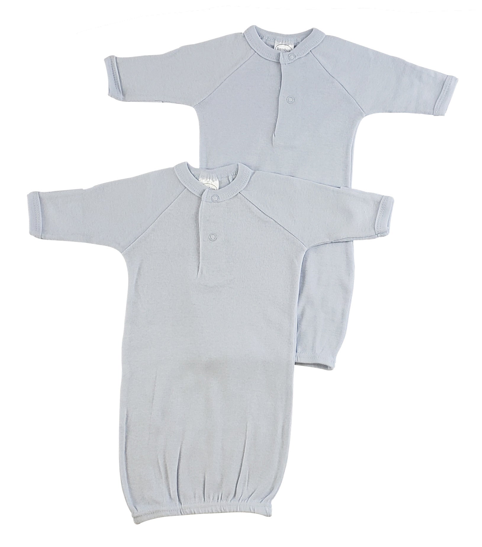 Preemie Solid Blue Gown - 2 Pack 911p - GreatEagleInc