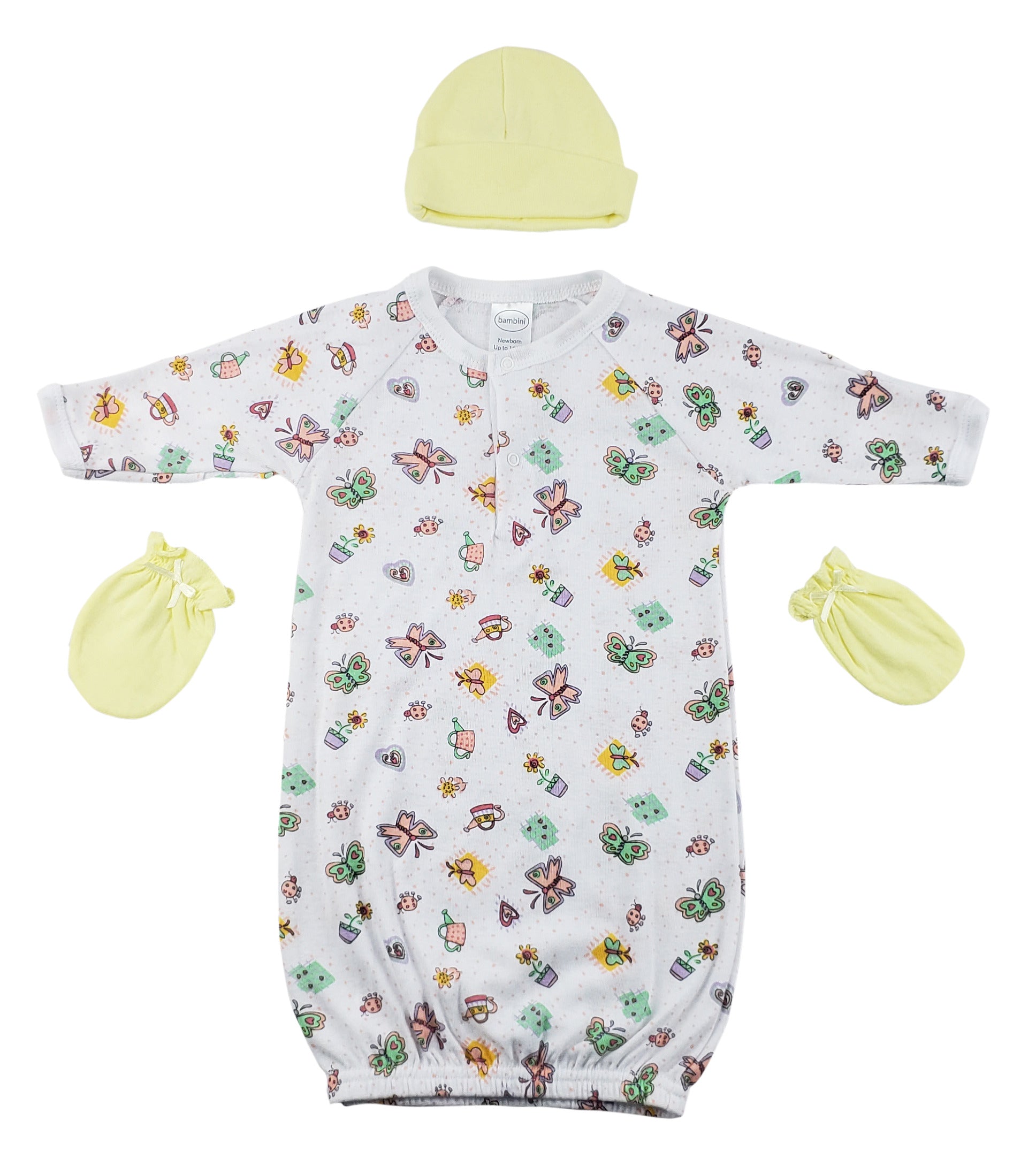 Gown, Cap And Mittens - 3 Pc Set Cs_0051 - GreatEagleInc