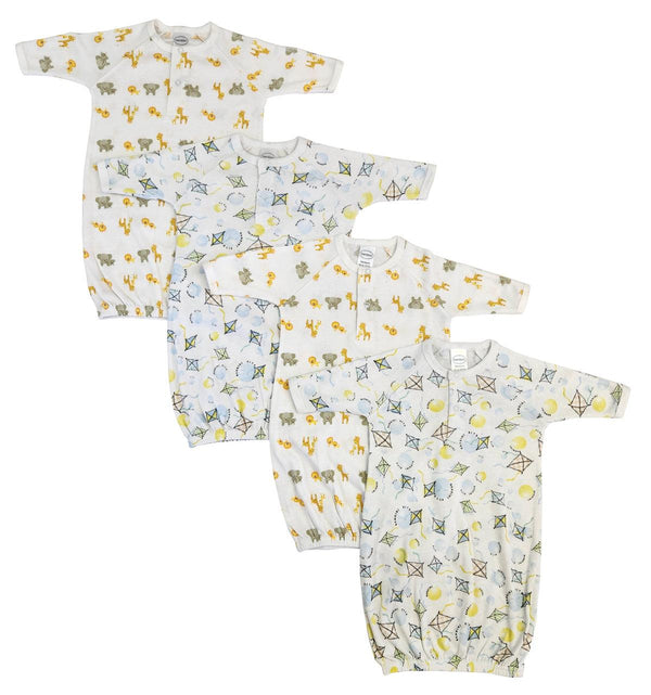 Unisex Newborn Baby 4 Piece Gown Set Nc_0787 - Infant Wear