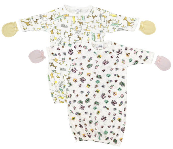Newborn Baby Girl 4 Piece Gown Set Nc_0806 - Infant Wear