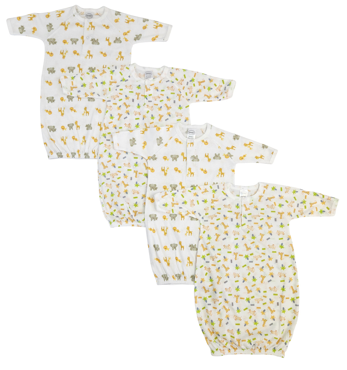 Unisex Newborn Baby 4 Piece Gown Set Nc_0772 - GreatEagleInc