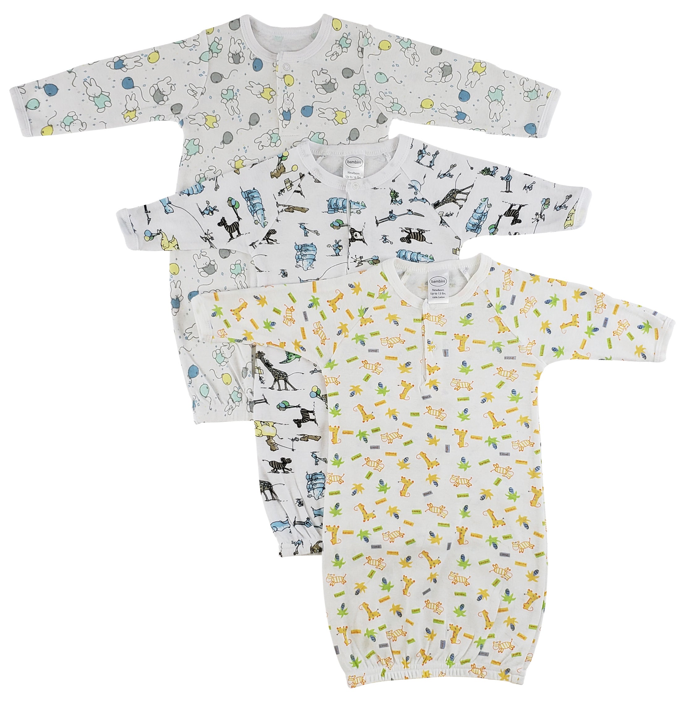 Infant Gowns - 3 Pack Cs_0083 - GreatEagleInc