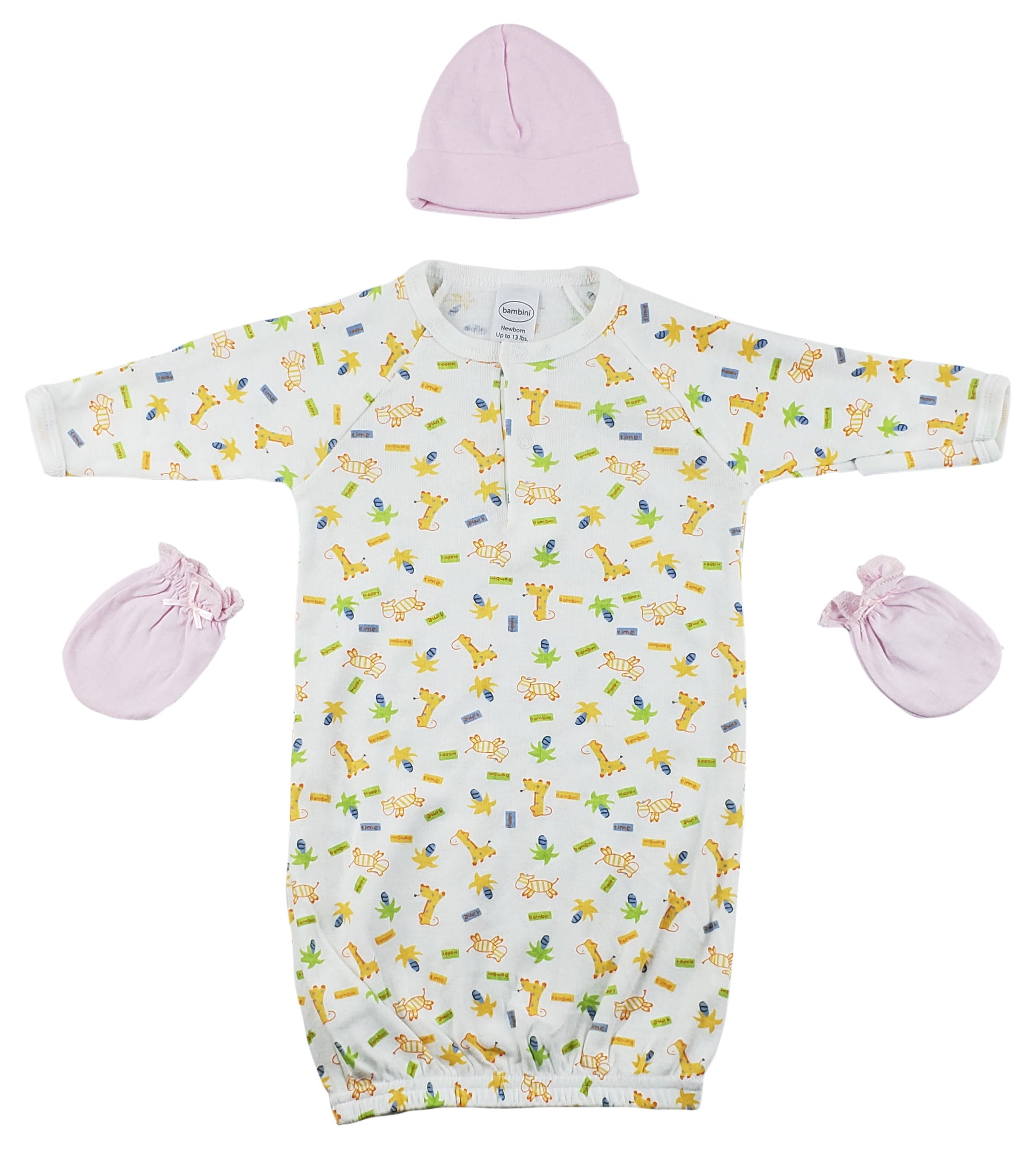 Gown, Cap And Mittens - 3 Pc Set Cs_0044 - GreatEagleInc