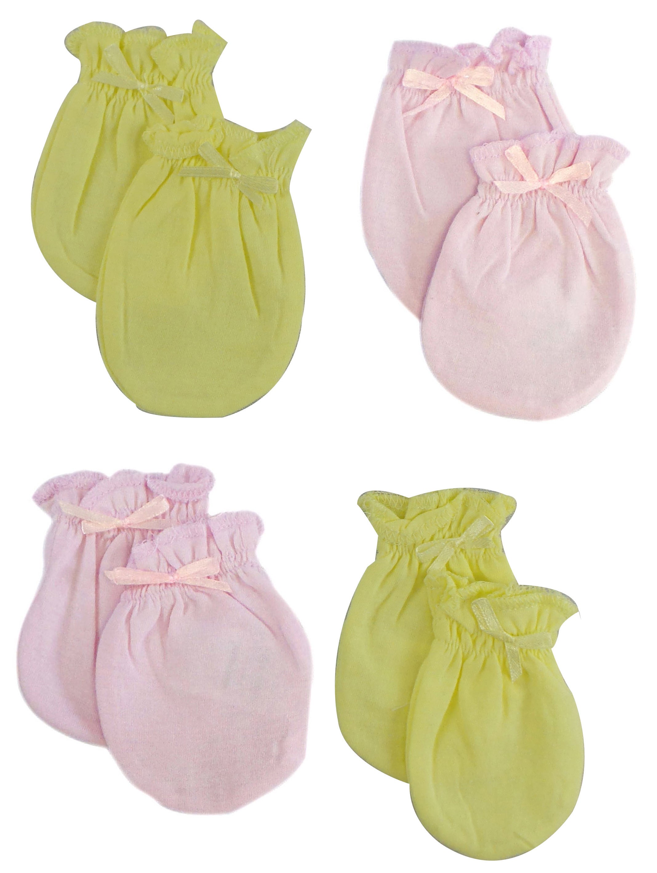 Infant Mittens (pack Of 4) 116-pink-yellow-4-pack - Infant Wear