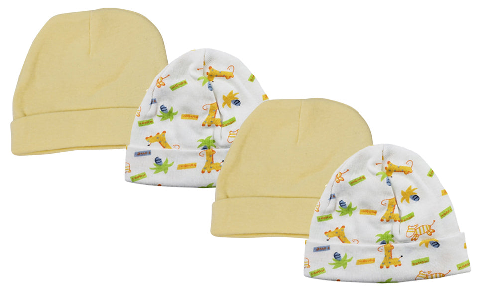 Baby Boy, Baby Girl, Unisex Infant Caps (pack Of 4) Nc_0332 - GreatEagleInc