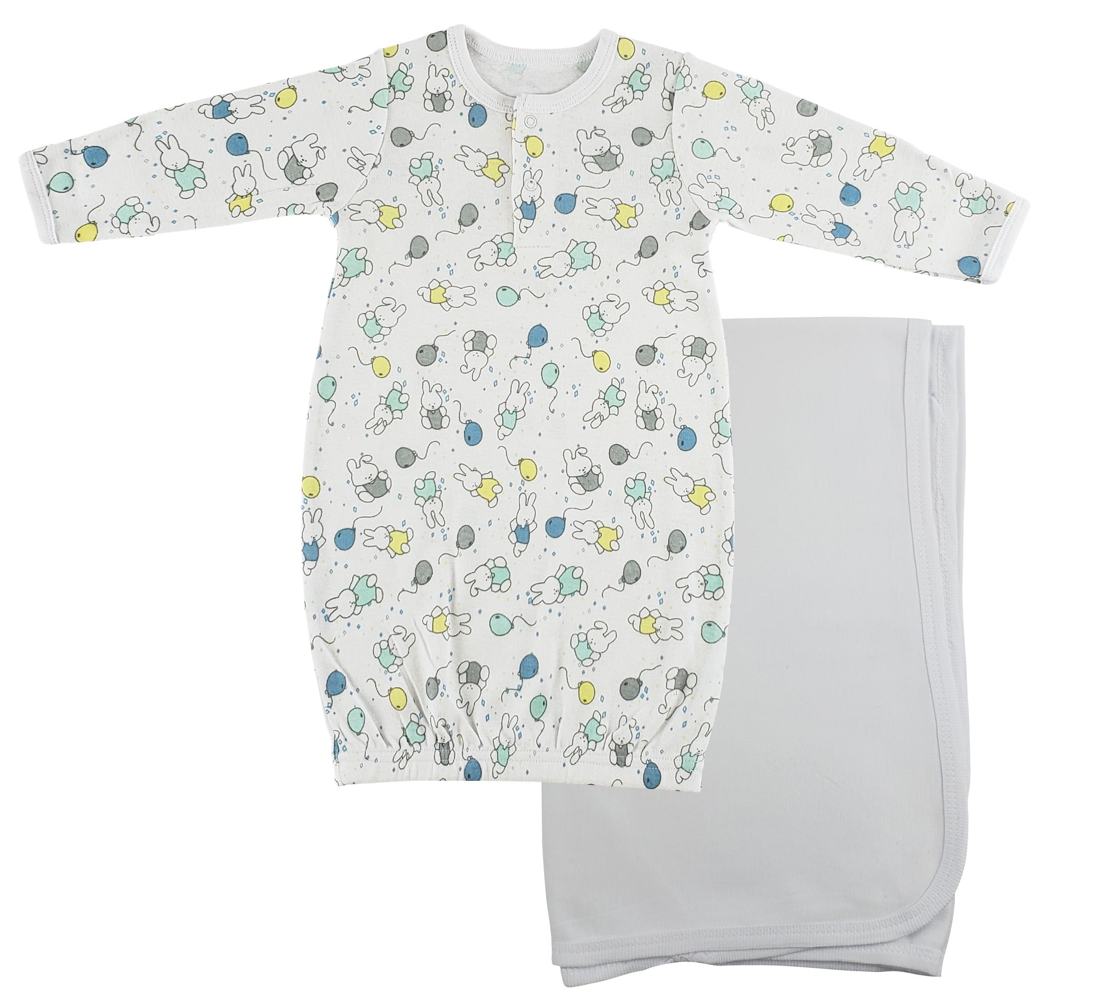 Print Infant Gown And Recieving Blanket Cs_0107 - GreatEagleInc