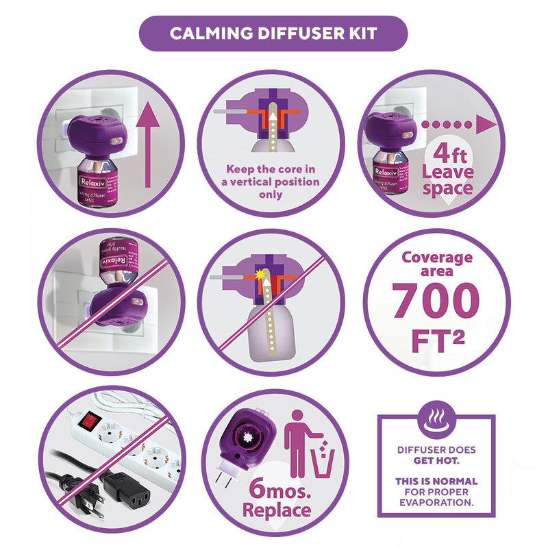 Calming Cat Diffuser Refill & Anti Anxiety Pet Products   Feline Calm Pheromones & Cats Comfort   Stress Relief Help with…