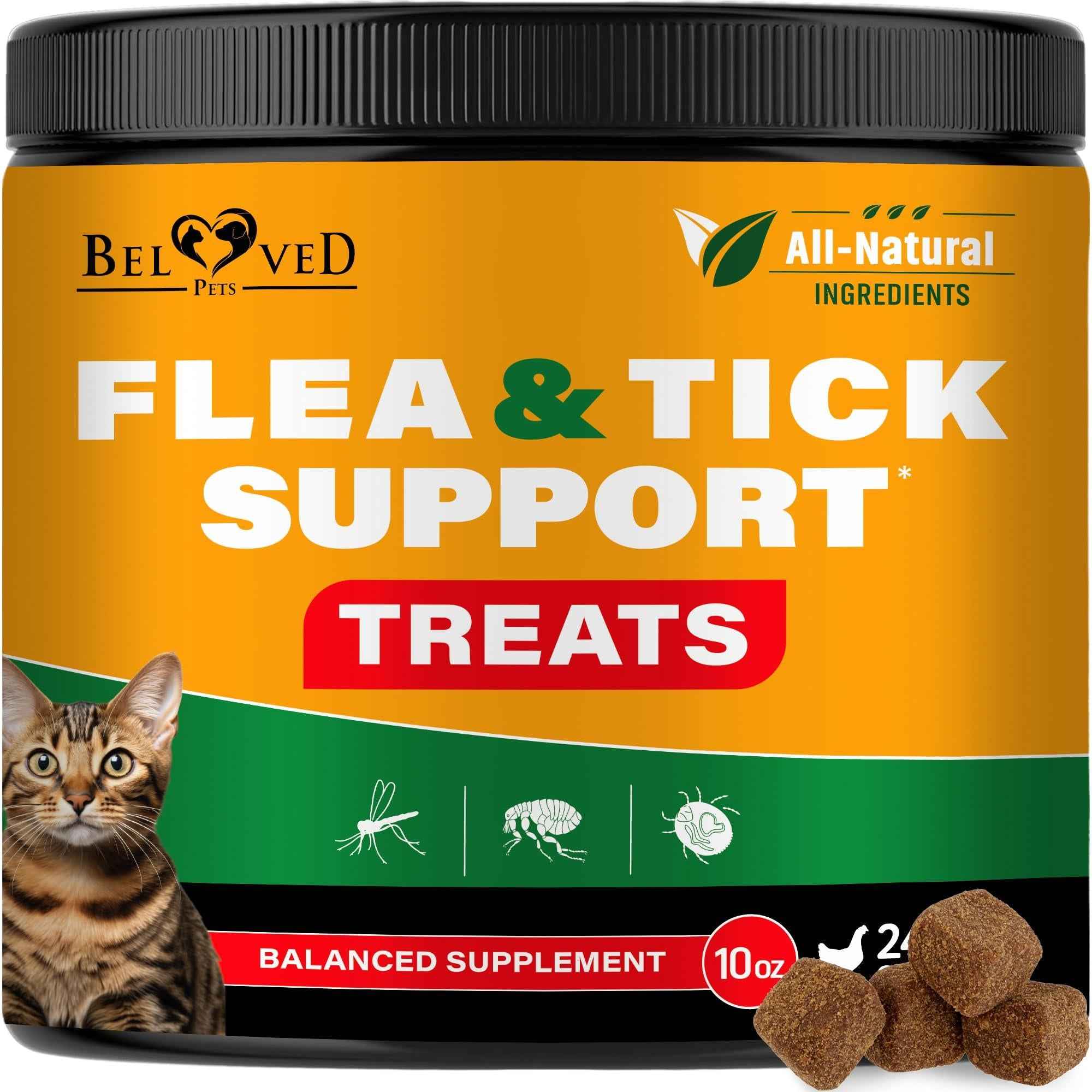 Flea and Tick Prevention Chewable Pills for Dogs and Cats   Revolution Oral Flea Treatment for Pets   Pest Control & Natural Defense   Chewables Small Tablets Made in USA (Chicken (for Cats))