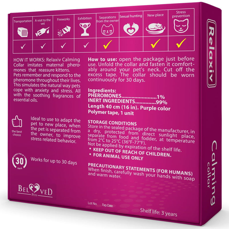 Cat Calming Collar & Pet Anti Anxiety Products   Feline Calm Pheromones Collars & Cats Stress Relief   Comfort Helps with…