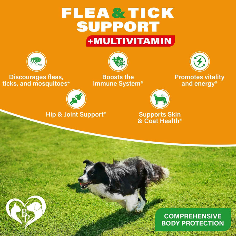 Flea and Tick Prevention Chewable Pills for Dogs   Revolution Oral Flea Treatment for Pets & Complex Multivitamin  Natural Pest Control & Defense Chews   Small Tablets Made in USA (10 Oz)