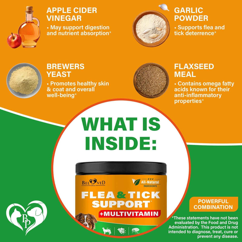 Flea and Tick Prevention Chewable Pills for Dogs   Revolution Oral Flea Treatment for Pets & Complex Multivitamin  Natural Pest Control & Defense Chews   Small Tablets Made in USA (10 Oz)