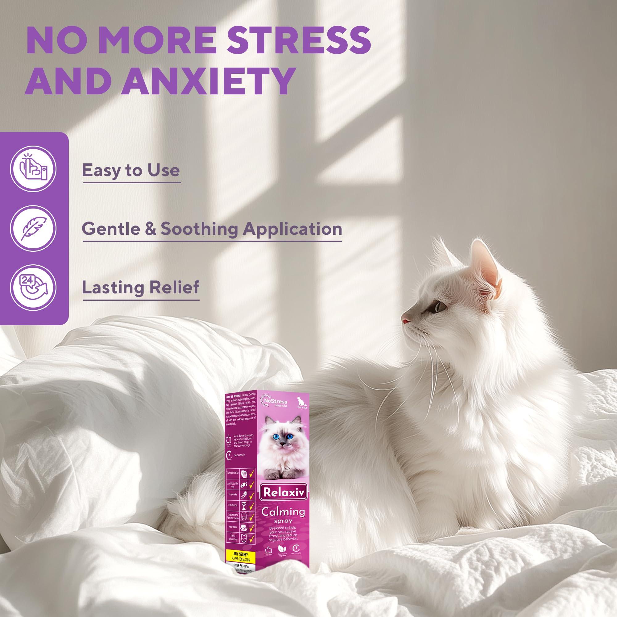 Beloved Pets Calming Pheromone Spray & Scratch Repellent for Cats   Reduce Scratching Furniture Pee   During Travel…